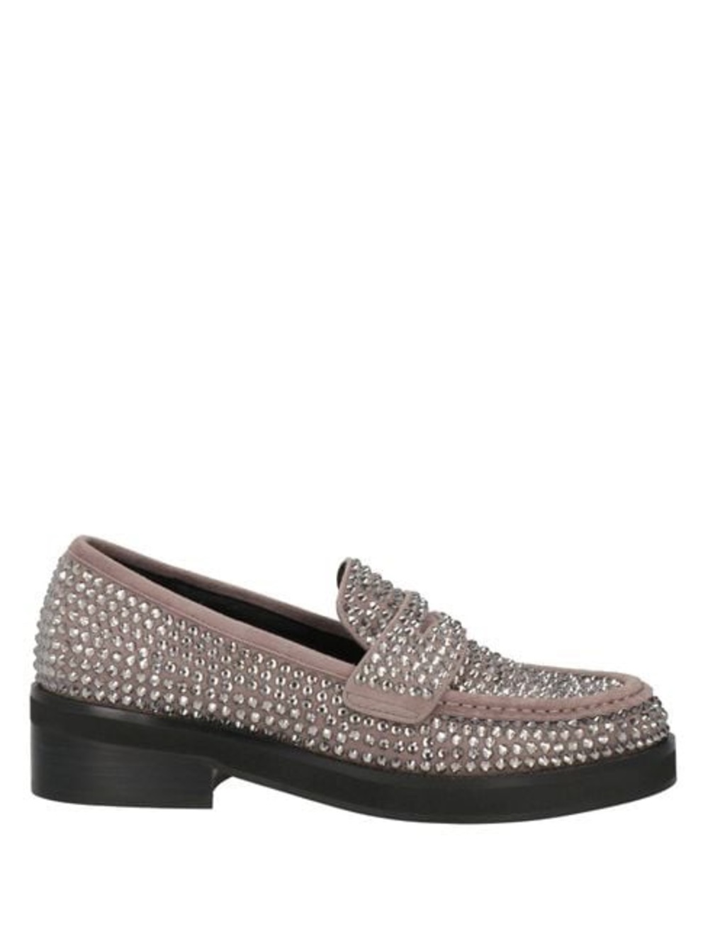 Bibi Lou Women's Gray Taupe Loafers Leather.